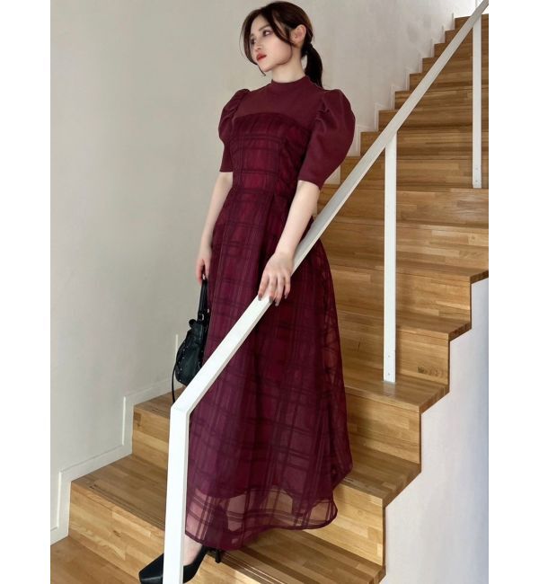 RESEXXY「チェックレイヤードフレアワンピース」|ワンピース|