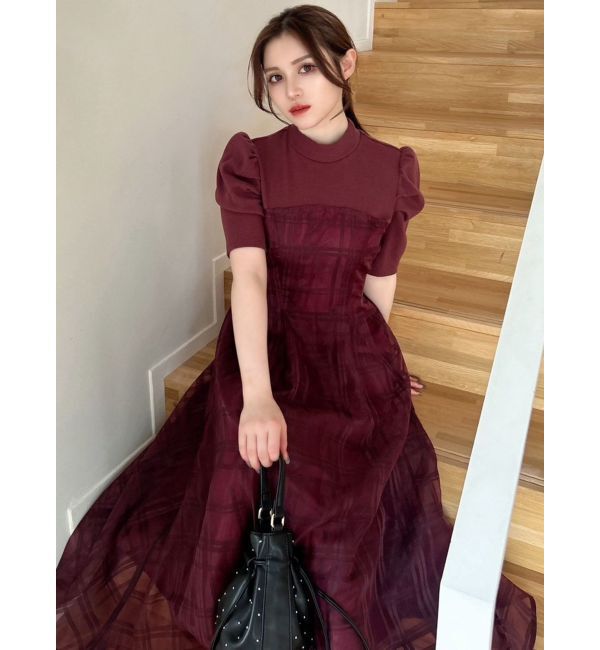 RESEXXY「チェックレイヤードフレアワンピース」|ワンピース|