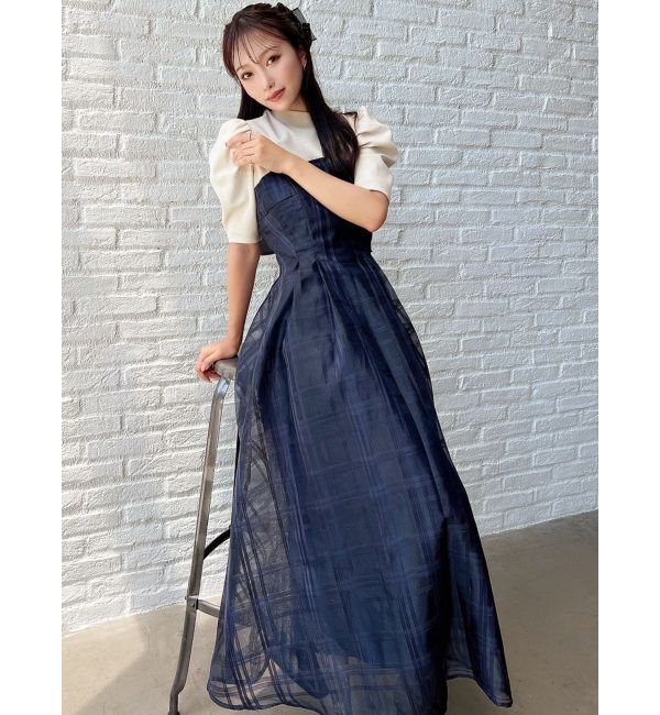 RESEXXY「チェックレイヤードフレアワンピース」|ワンピース|