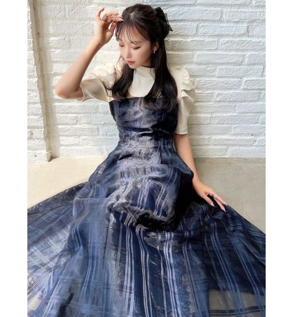 RESEXXY「チェックレイヤードフレアワンピース」|ワンピース|