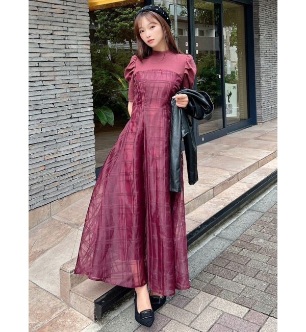 RESEXXY「チェックレイヤードフレアワンピース」|ワンピース|