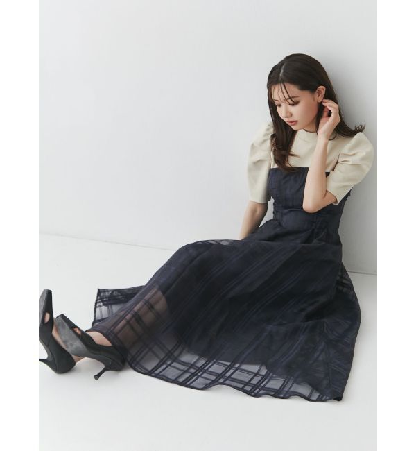 RESEXXY「チェックレイヤードフレアワンピース」|ワンピース|