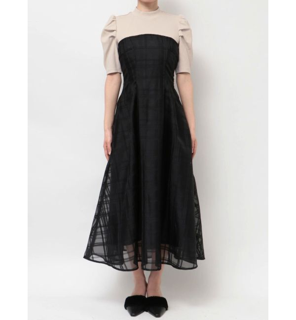 RESEXXY「チェックレイヤードフレアワンピース」|ワンピース|