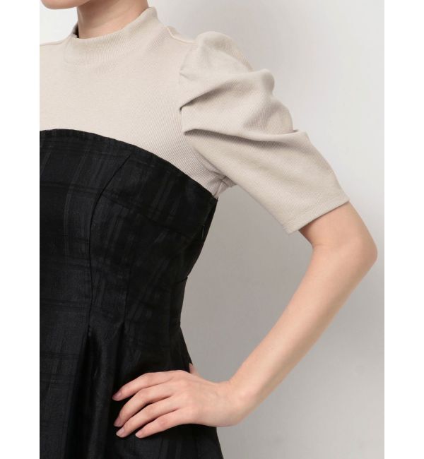 RESEXXY「チェックレイヤードフレアワンピース」|ワンピース|