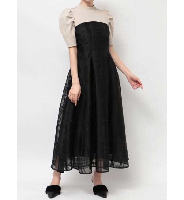 RESEXXY「チェックレイヤードフレアワンピース」|ワンピース|