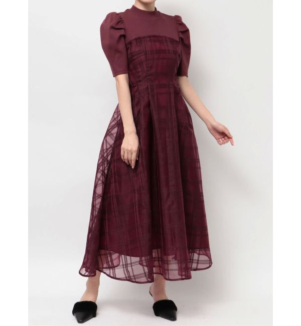 RESEXXY「チェックレイヤードフレアワンピース」|ワンピース|