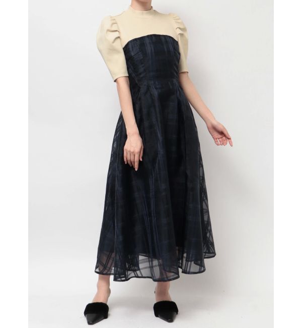 RESEXXY「チェックレイヤードフレアワンピース」|ワンピース|