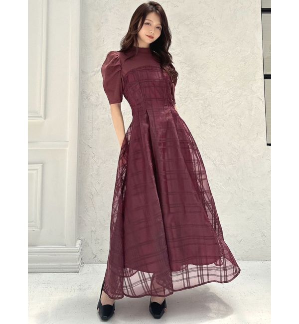 RESEXXY「チェックレイヤードフレアワンピース」|ワンピース|