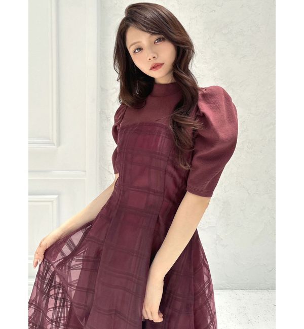RESEXXY「チェックレイヤードフレアワンピース」|ワンピース|