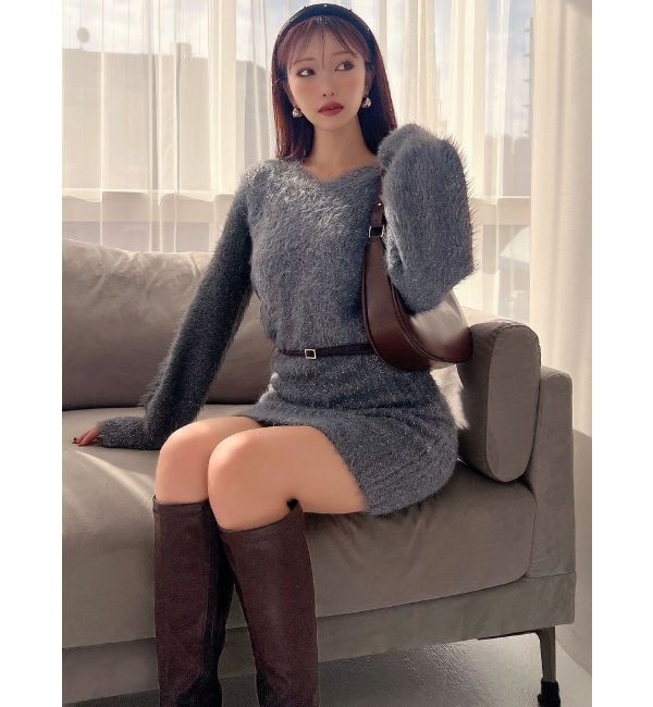 RESEXXY「ラメシャギーミニワンピース」|ワンピース|