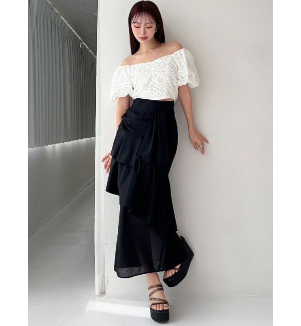 RESEXXY「レイヤードラッフルタイトスカート」|スカート|