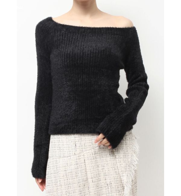 RESEXXY「ミニシャギーワンショルニットトップス」|ニット・セーター|