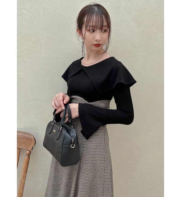 dazzlin「ビッグカラーチェックコルセットワンピース」|ワンピース|