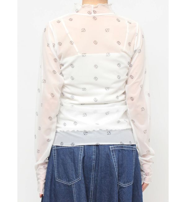 dazzlin「オリジナルロゴプリントチュールトップス」|Tシャツ・カットソー|