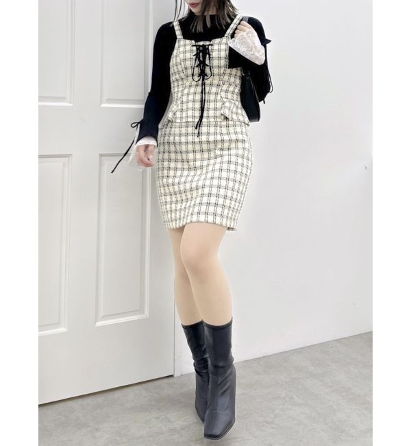 dazzlin「レースアップビスチェミニワンピース」|ワンピース|