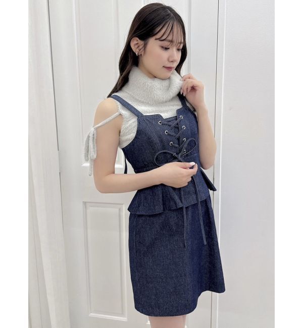 dazzlin「レースアップビスチェミニワンピース」|ワンピース|
