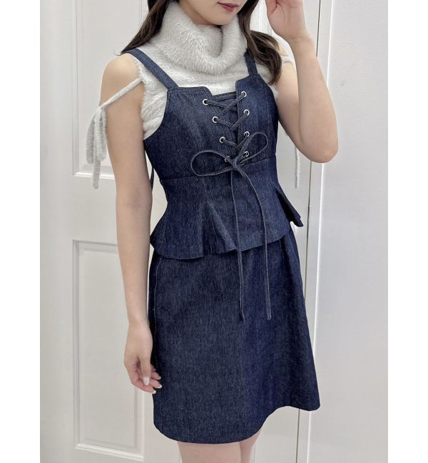 dazzlin「レースアップビスチェミニワンピース」|ワンピース|