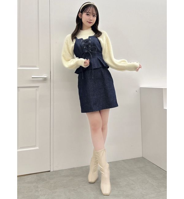 dazzlin「レースアップビスチェミニワンピース」|ワンピース|