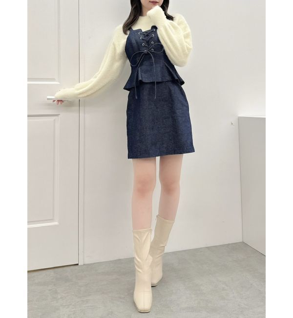 dazzlin「レースアップビスチェミニワンピース」|ワンピース|