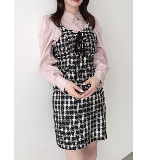 dazzlin「レースアップビスチェミニワンピース」|ワンピース|