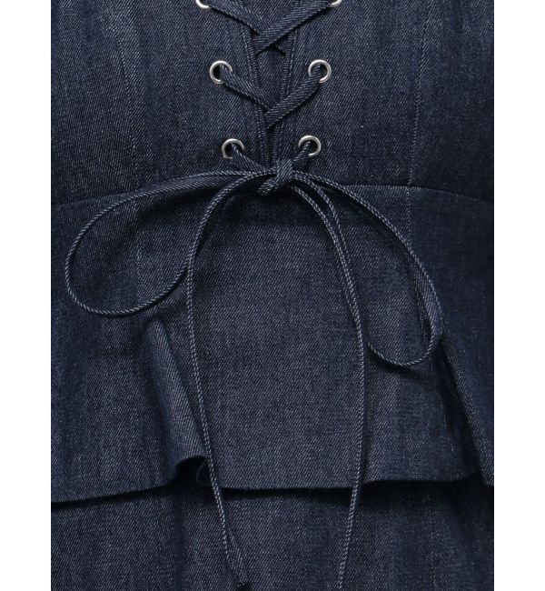 dazzlin「レースアップビスチェミニワンピース」|ワンピース|