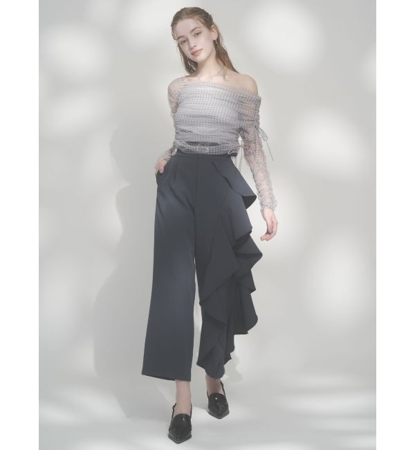 dazzlin「ビッグフリルアシメワイドパンツ」|その他|
