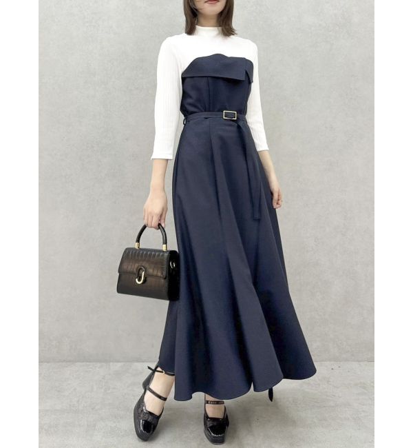 dazzlin「折り返しベアドッキングワンピース」|ワンピース|