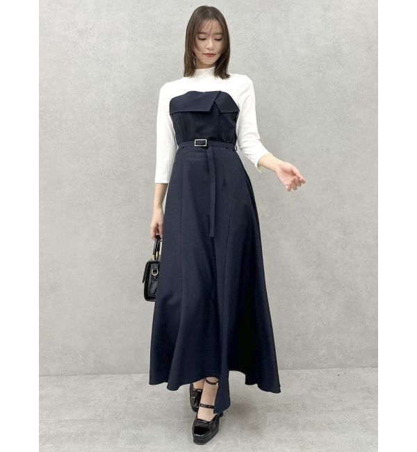 dazzlin「折り返しベアドッキングワンピース」|ワンピース|