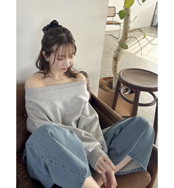 dazzlin「【セットアップ対応】ビジュースリーブカットプルオーバー」|Tシャツ・カットソー|