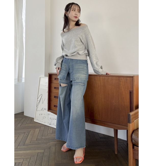 dazzlin「【セットアップ対応】ビジュースリーブカットプルオーバー」|Tシャツ・カットソー|