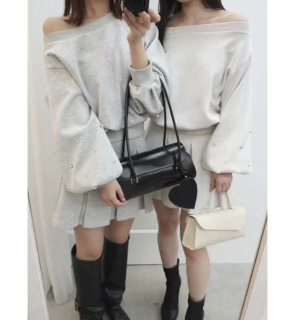 dazzlin「【セットアップ対応】ビジュースリーブカットプルオーバー」|Tシャツ・カットソー|