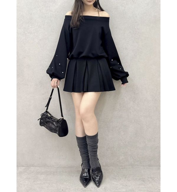 dazzlin「【セットアップ対応】ビジュースリーブカットプルオーバー」|Tシャツ・カットソー|