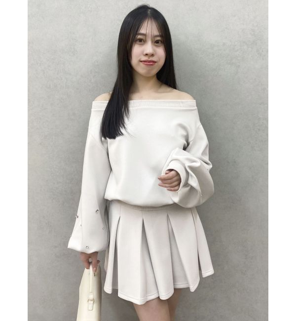 dazzlin「【セットアップ対応】ビジュースリーブカットプルオーバー」|Tシャツ・カットソー|