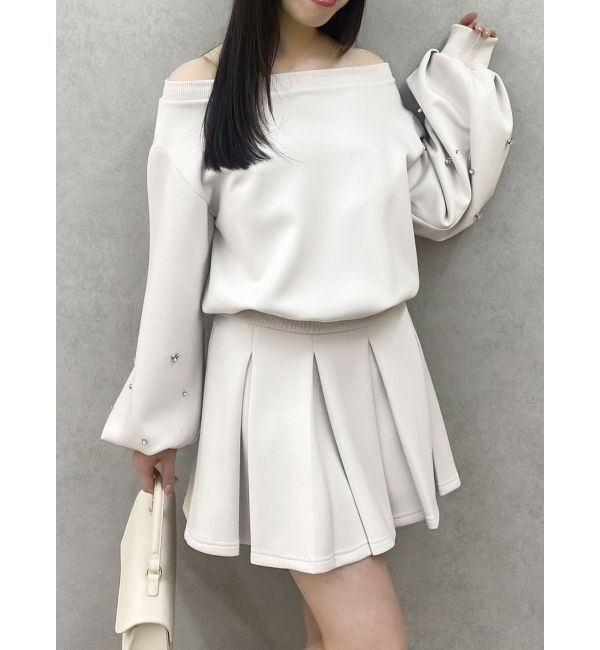 dazzlin「【セットアップ対応】ビジュースリーブカットプルオーバー」|Tシャツ・カットソー|