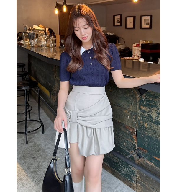 dazzlin「ダブルカラーケーブルレイヤードニット」|ニット・セーター|