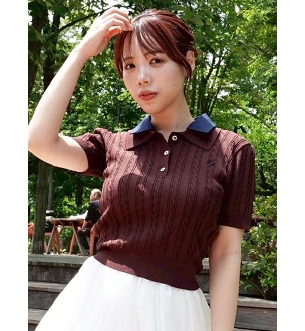 dazzlin「ダブルカラーケーブルレイヤードニット」|ニット・セーター|