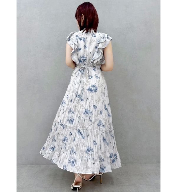 dazzlin「【新色登場】パイピングフラワープリーツワンピース」|ワンピース|