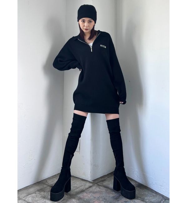 EMODA「ハーフジップオーバーミニワンピース」|ワンピース|