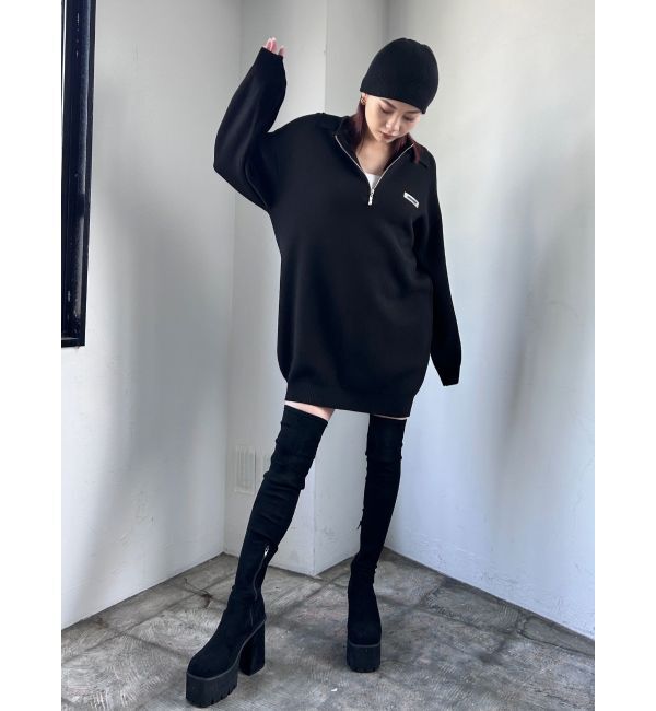 EMODA「ハーフジップオーバーミニワンピース」|ワンピース|