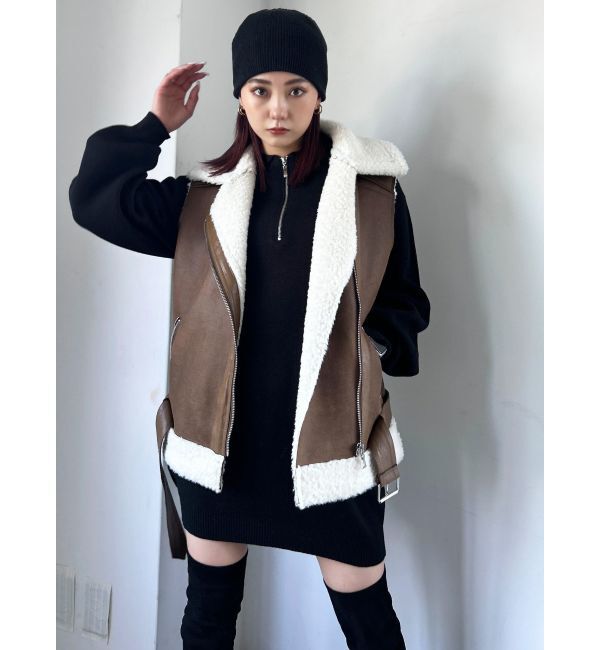 EMODA「ハーフジップオーバーミニワンピース」|ワンピース|