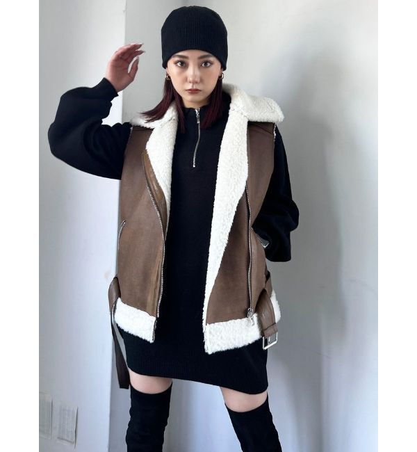 EMODA「ハーフジップオーバーミニワンピース」|ワンピース|