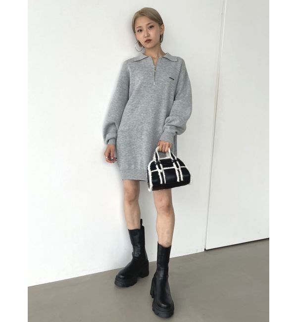 EMODA「ハーフジップオーバーミニワンピース」|ワンピース|