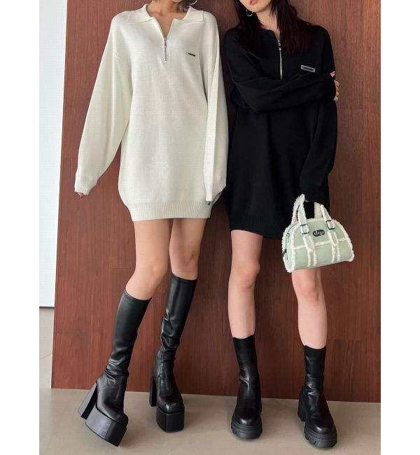 EMODA「ハーフジップオーバーミニワンピース」|ワンピース|