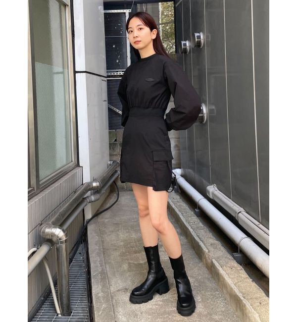 EMODA「ナイロンパフミニワンピース」|ワンピース|