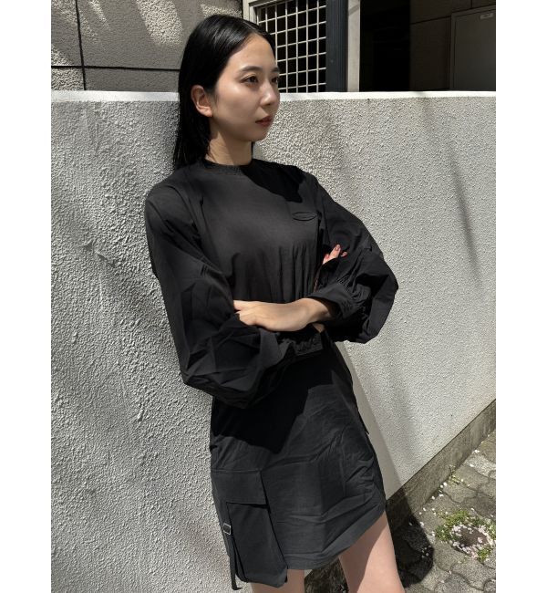 EMODA「ナイロンパフミニワンピース」|ワンピース|