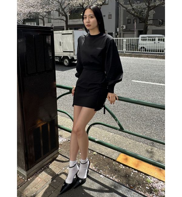 EMODA「ナイロンパフミニワンピース」|ワンピース|