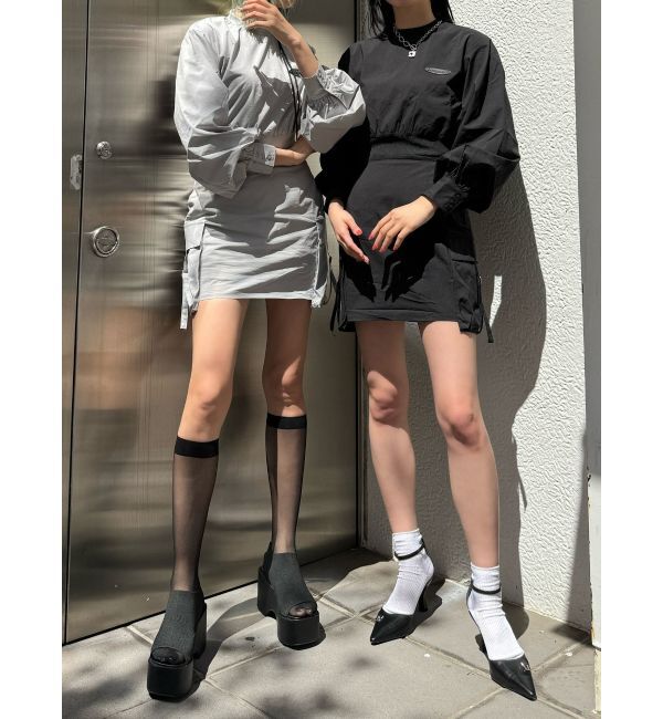 EMODA「ナイロンパフミニワンピース」|ワンピース|