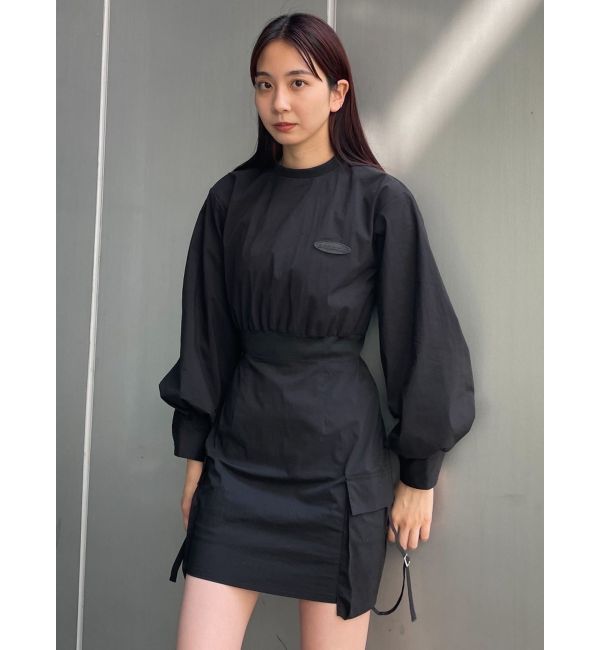 EMODA「ナイロンパフミニワンピース」|ワンピース|