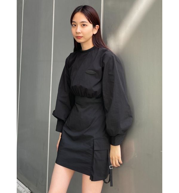 EMODA「ナイロンパフミニワンピース」|ワンピース|