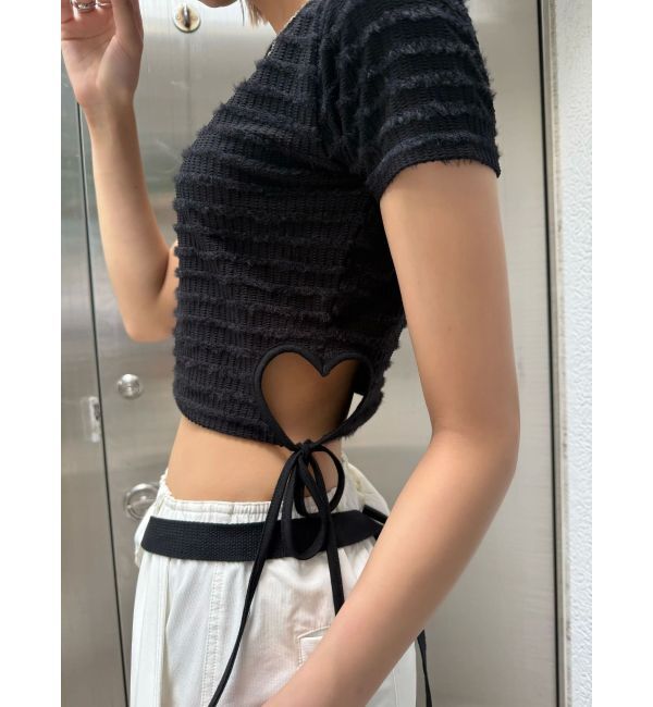 EMODA「サイドハートオープントップス」|Tシャツ・カットソー|
